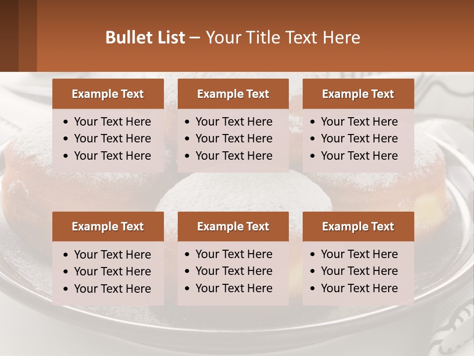 A Group Of Doughnuts Sitting On Top Of A Metal Plate PowerPoint Template