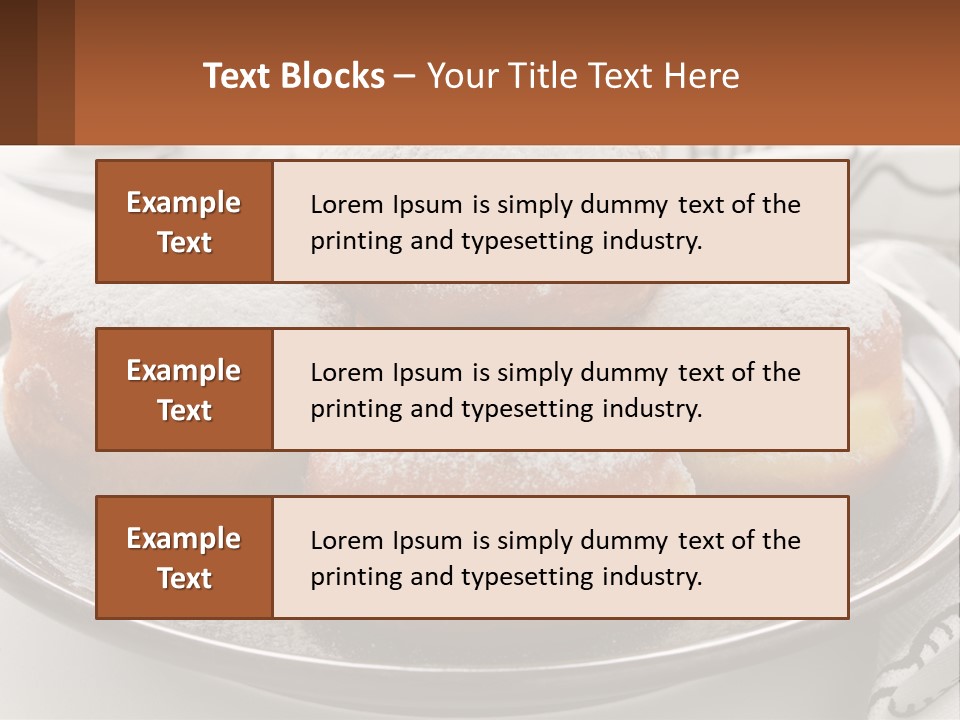 A Group Of Doughnuts Sitting On Top Of A Metal Plate PowerPoint Template