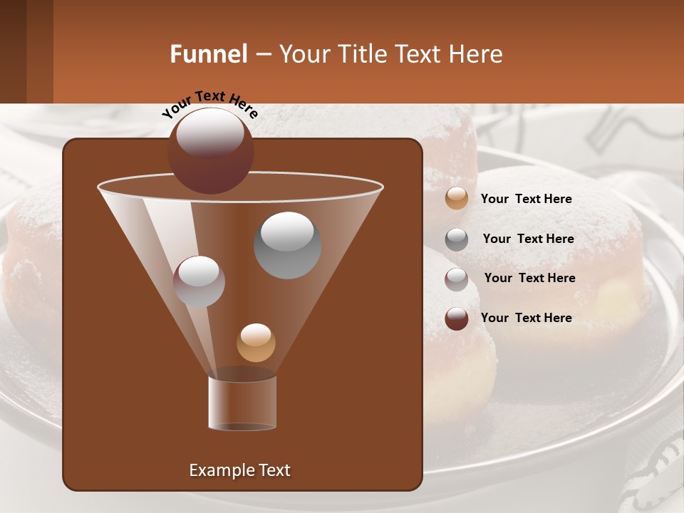 A Group Of Doughnuts Sitting On Top Of A Metal Plate PowerPoint Template