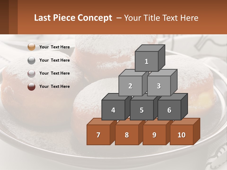 A Group Of Doughnuts Sitting On Top Of A Metal Plate PowerPoint Template
