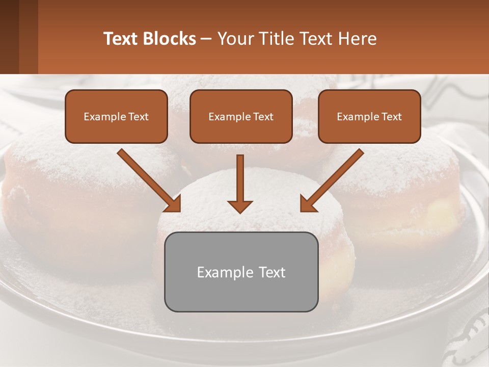 A Group Of Doughnuts Sitting On Top Of A Metal Plate PowerPoint Template