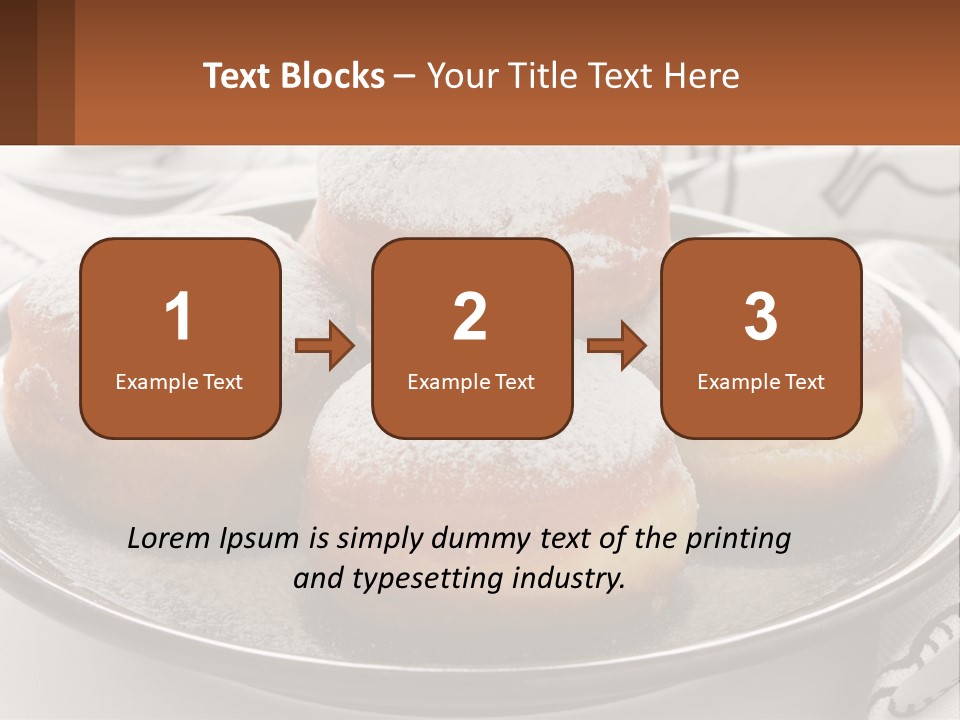 A Group Of Doughnuts Sitting On Top Of A Metal Plate PowerPoint Template