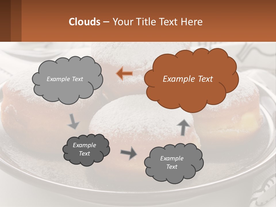 A Group Of Doughnuts Sitting On Top Of A Metal Plate PowerPoint Template