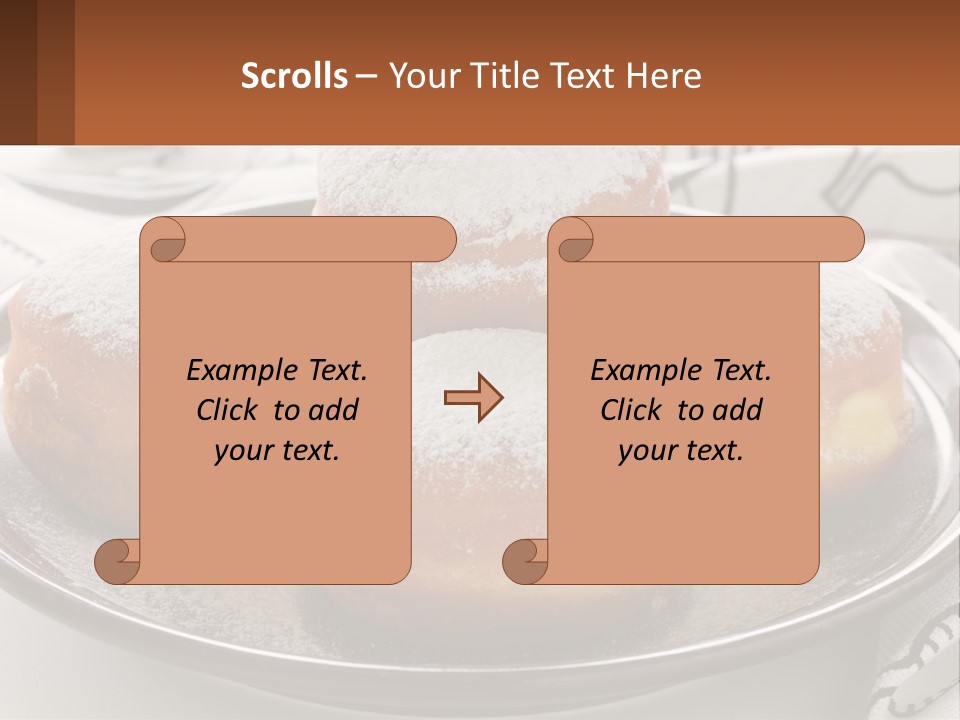 A Group Of Doughnuts Sitting On Top Of A Metal Plate PowerPoint Template