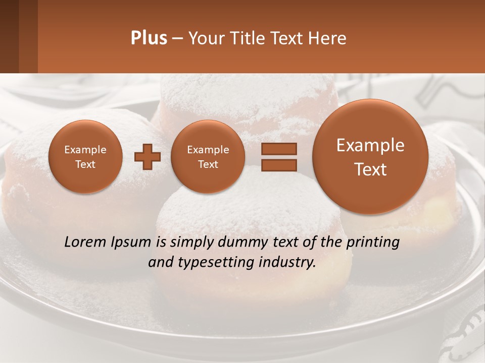 A Group Of Doughnuts Sitting On Top Of A Metal Plate PowerPoint Template