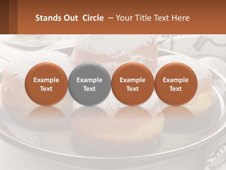 A Group Of Doughnuts Sitting On Top Of A Metal Plate PowerPoint Template