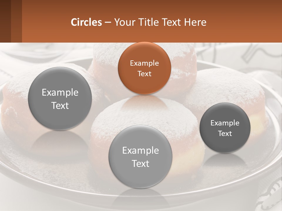 A Group Of Doughnuts Sitting On Top Of A Metal Plate PowerPoint Template