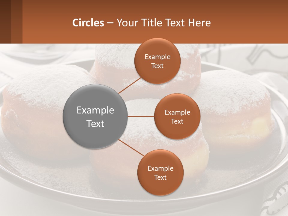 A Group Of Doughnuts Sitting On Top Of A Metal Plate PowerPoint Template