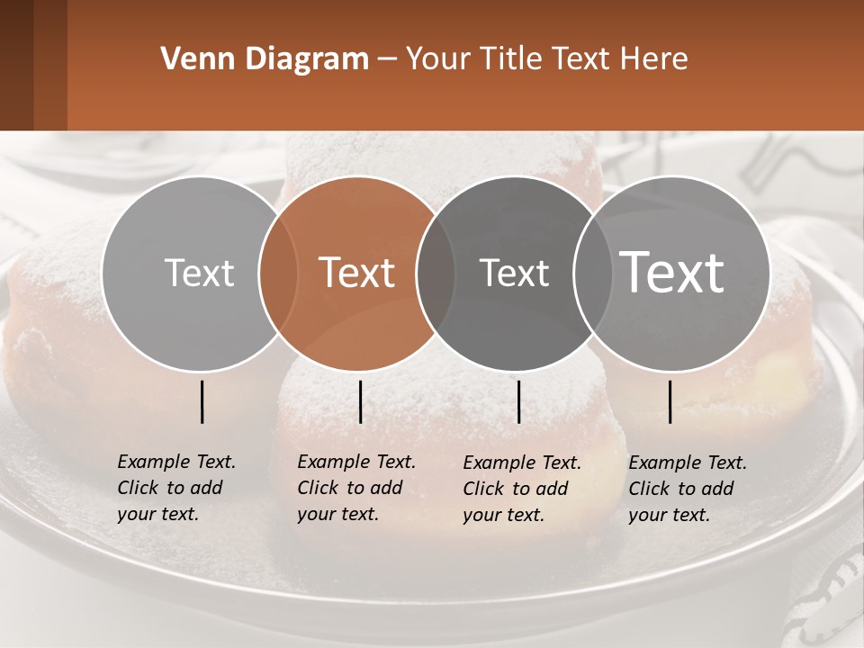 A Group Of Doughnuts Sitting On Top Of A Metal Plate PowerPoint Template