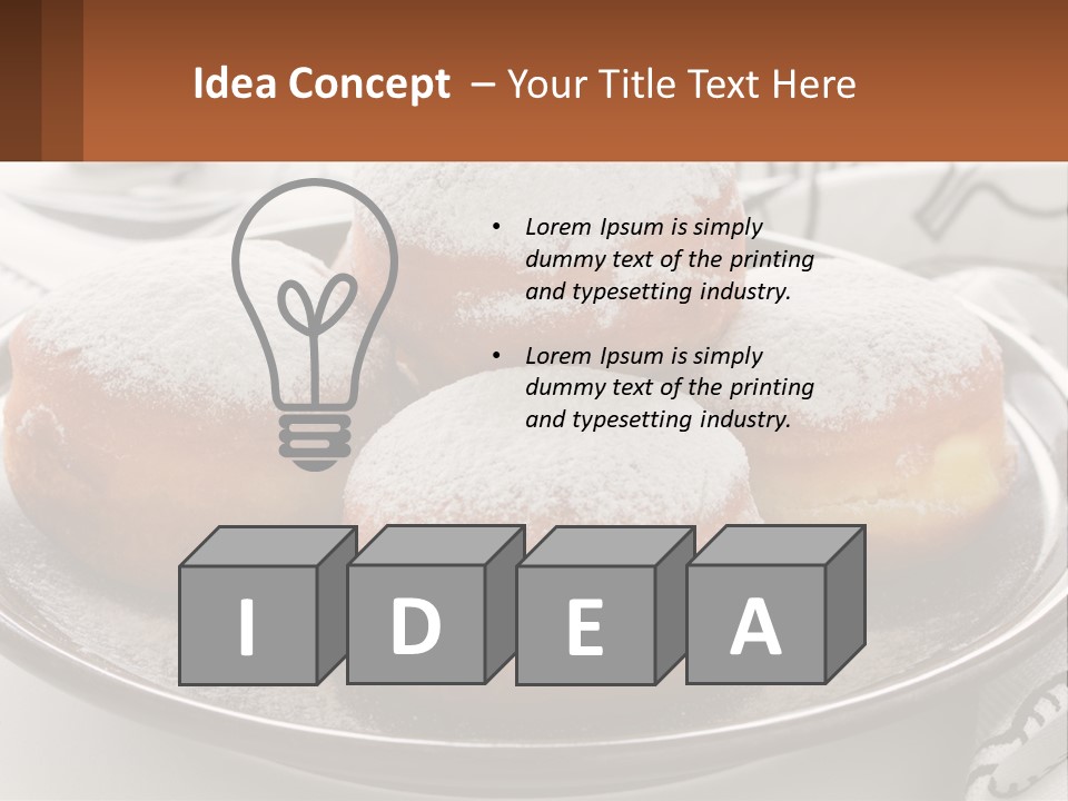 A Group Of Doughnuts Sitting On Top Of A Metal Plate PowerPoint Template