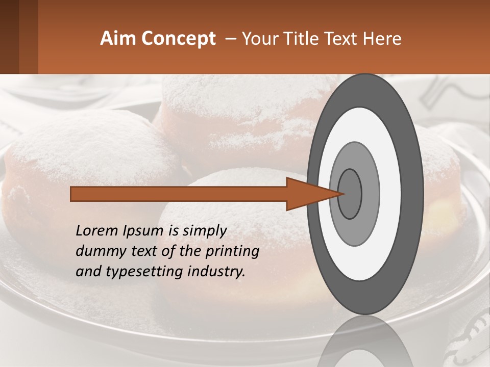 A Group Of Doughnuts Sitting On Top Of A Metal Plate PowerPoint Template