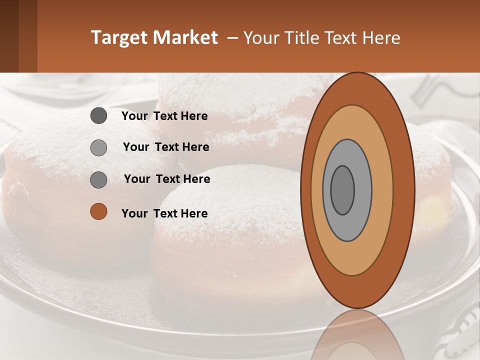 A Group Of Doughnuts Sitting On Top Of A Metal Plate PowerPoint Template