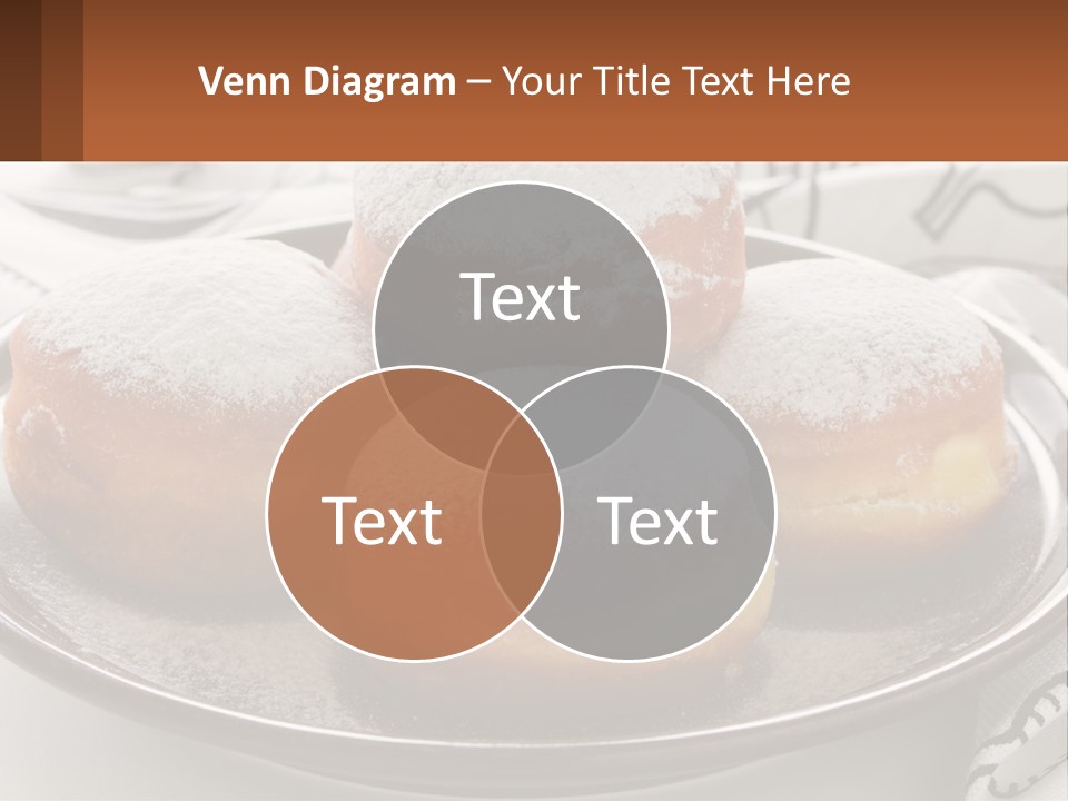 A Group Of Doughnuts Sitting On Top Of A Metal Plate PowerPoint Template