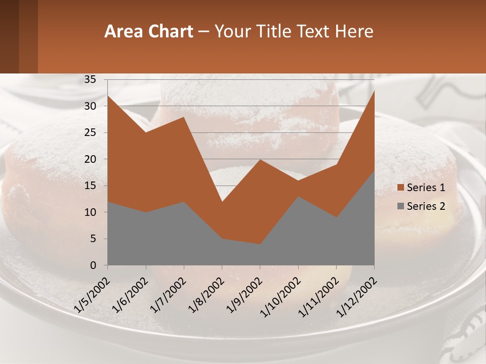 A Group Of Doughnuts Sitting On Top Of A Metal Plate PowerPoint Template