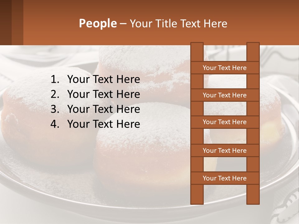 A Group Of Doughnuts Sitting On Top Of A Metal Plate PowerPoint Template