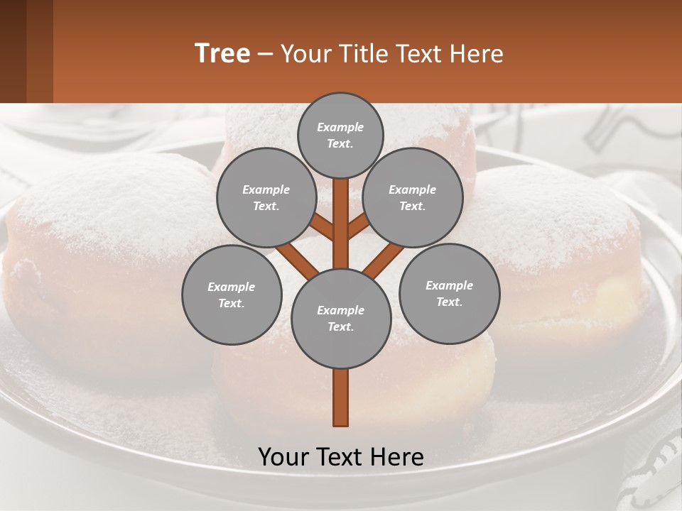 A Group Of Doughnuts Sitting On Top Of A Metal Plate PowerPoint Template