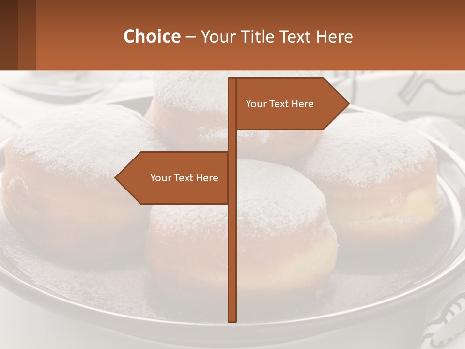 A Group Of Doughnuts Sitting On Top Of A Metal Plate PowerPoint Template