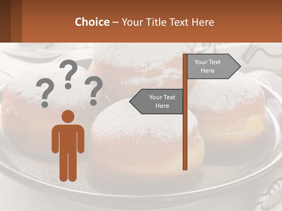 A Group Of Doughnuts Sitting On Top Of A Metal Plate PowerPoint Template