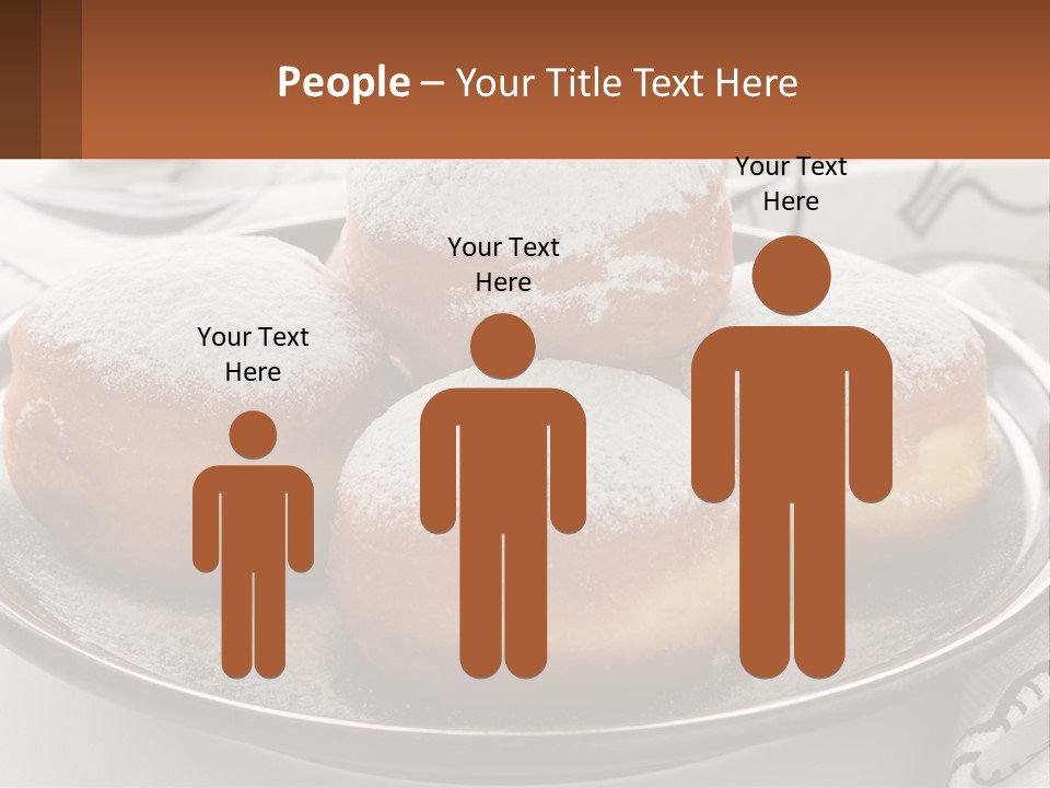 A Group Of Doughnuts Sitting On Top Of A Metal Plate PowerPoint Template
