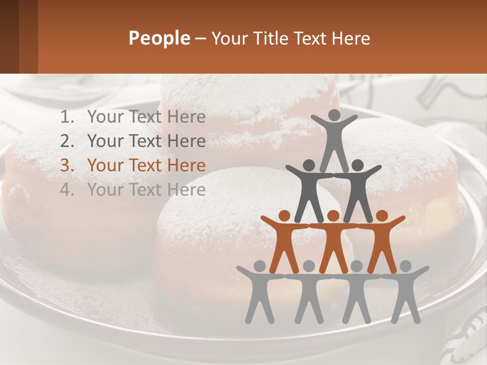 A Group Of Doughnuts Sitting On Top Of A Metal Plate PowerPoint Template