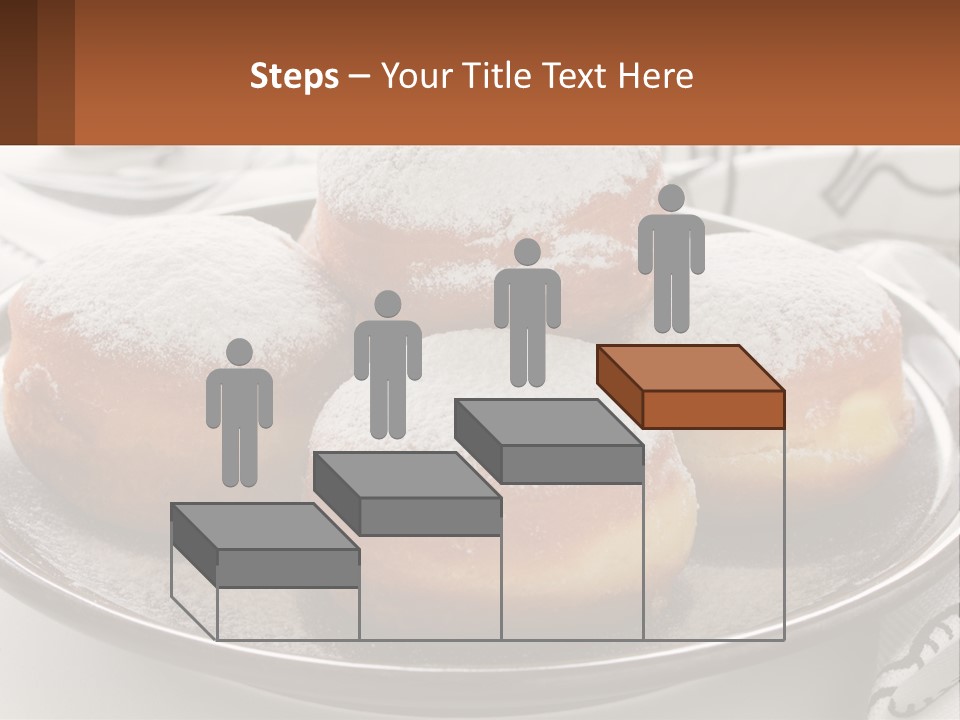 A Group Of Doughnuts Sitting On Top Of A Metal Plate PowerPoint Template