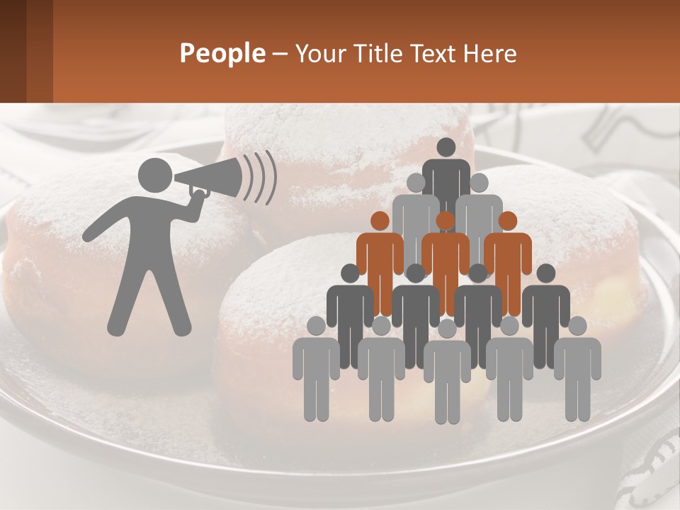 A Group Of Doughnuts Sitting On Top Of A Metal Plate PowerPoint Template