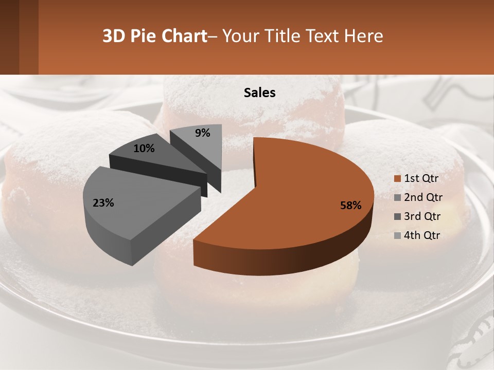 A Group Of Doughnuts Sitting On Top Of A Metal Plate PowerPoint Template
