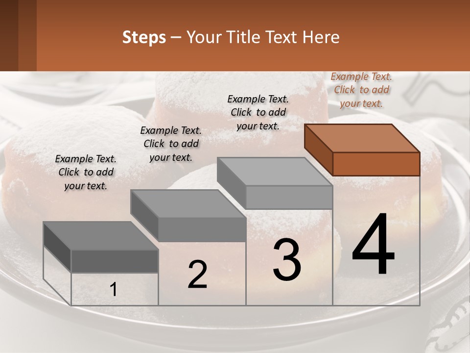 A Group Of Doughnuts Sitting On Top Of A Metal Plate PowerPoint Template