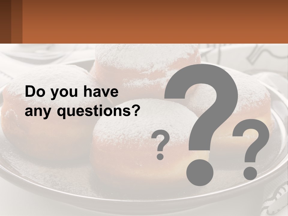 A Group Of Doughnuts Sitting On Top Of A Metal Plate PowerPoint Template