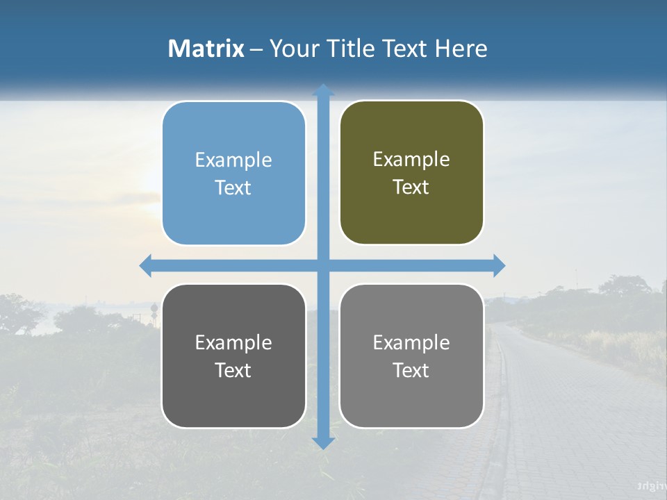 A Road In The Middle Of A Field With A Sky Background PowerPoint Template
