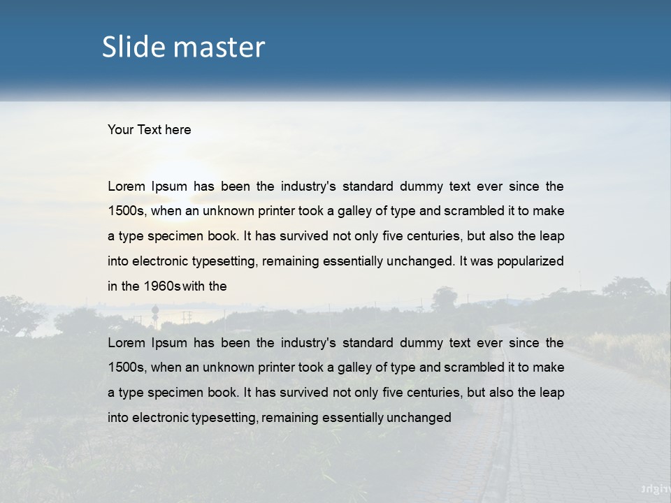A Road In The Middle Of A Field With A Sky Background PowerPoint Template