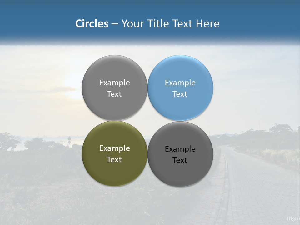 A Road In The Middle Of A Field With A Sky Background PowerPoint Template