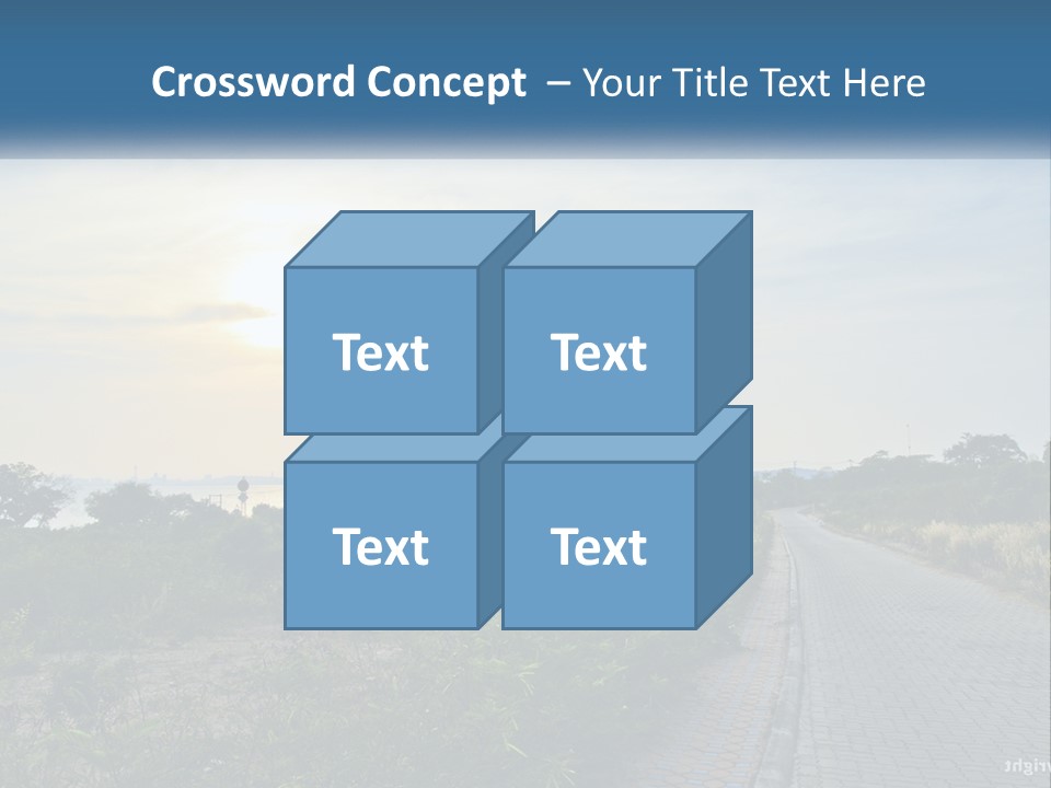 A Road In The Middle Of A Field With A Sky Background PowerPoint Template
