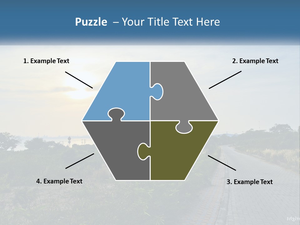 A Road In The Middle Of A Field With A Sky Background PowerPoint Template