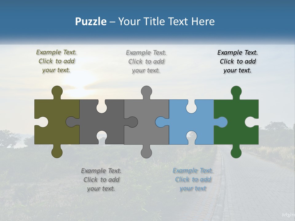 A Road In The Middle Of A Field With A Sky Background PowerPoint Template