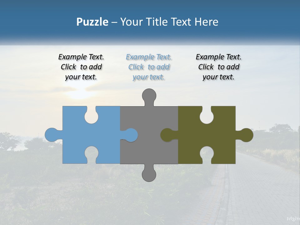A Road In The Middle Of A Field With A Sky Background PowerPoint Template