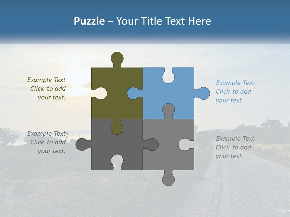 A Road In The Middle Of A Field With A Sky Background PowerPoint Template