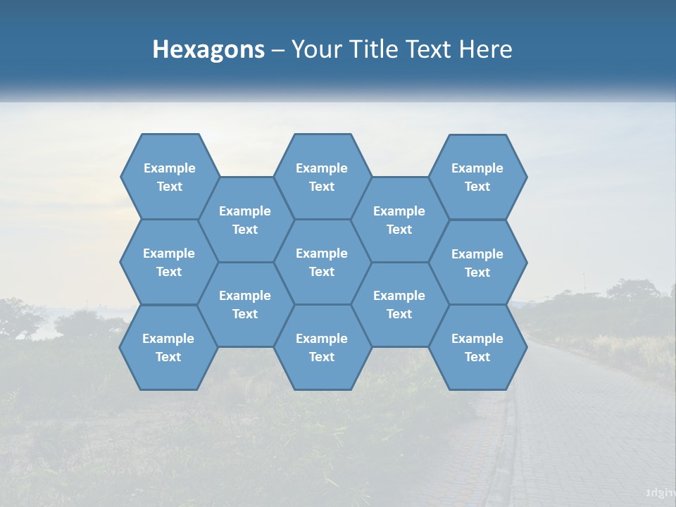 A Road In The Middle Of A Field With A Sky Background PowerPoint Template