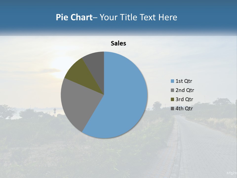 A Road In The Middle Of A Field With A Sky Background PowerPoint Template