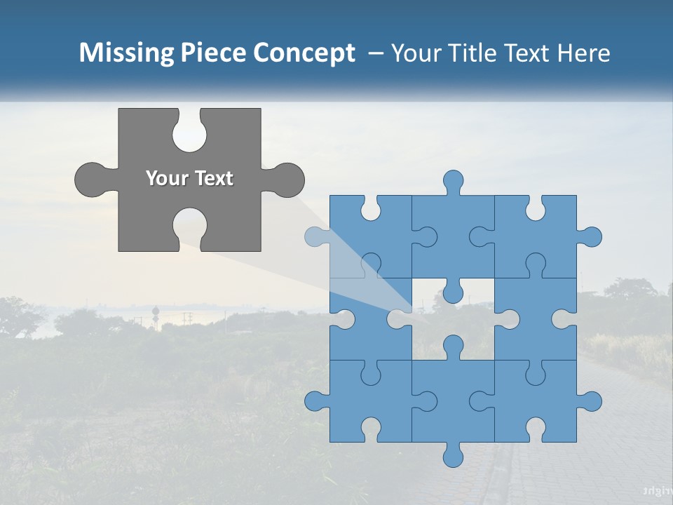 A Road In The Middle Of A Field With A Sky Background PowerPoint Template