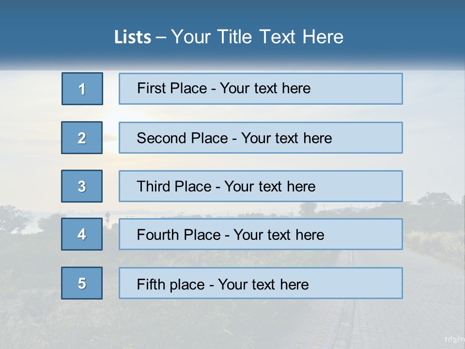 A Road In The Middle Of A Field With A Sky Background PowerPoint Template