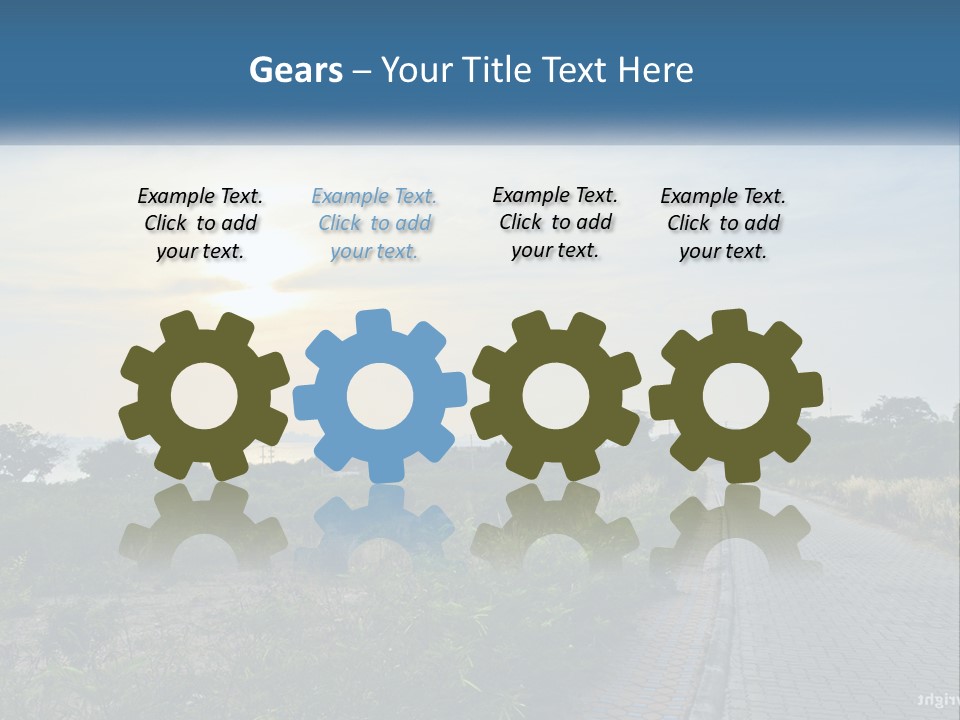A Road In The Middle Of A Field With A Sky Background PowerPoint Template
