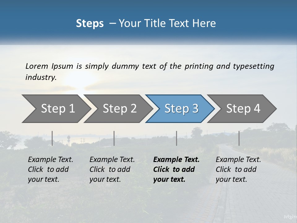 A Road In The Middle Of A Field With A Sky Background PowerPoint Template
