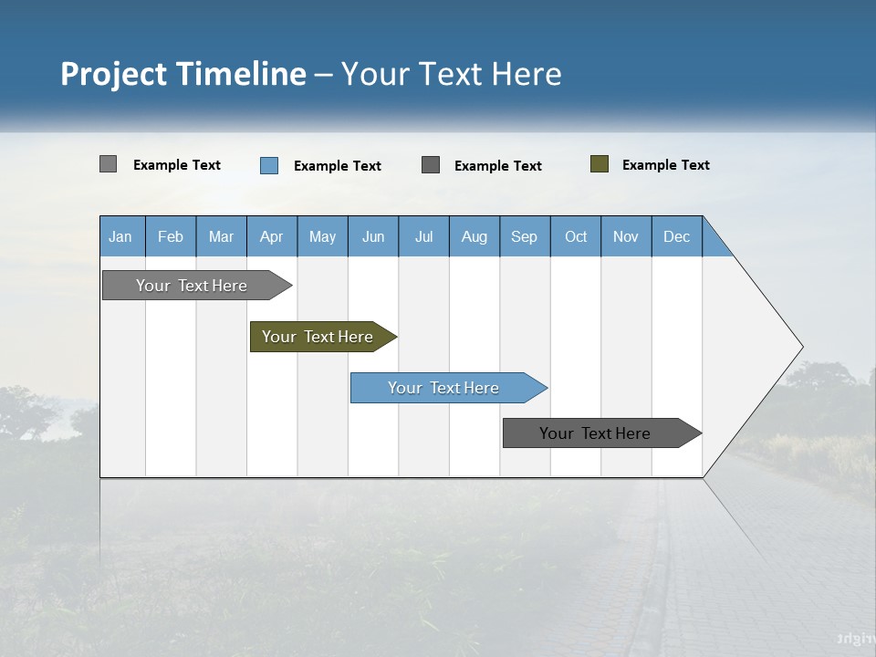 A Road In The Middle Of A Field With A Sky Background PowerPoint Template