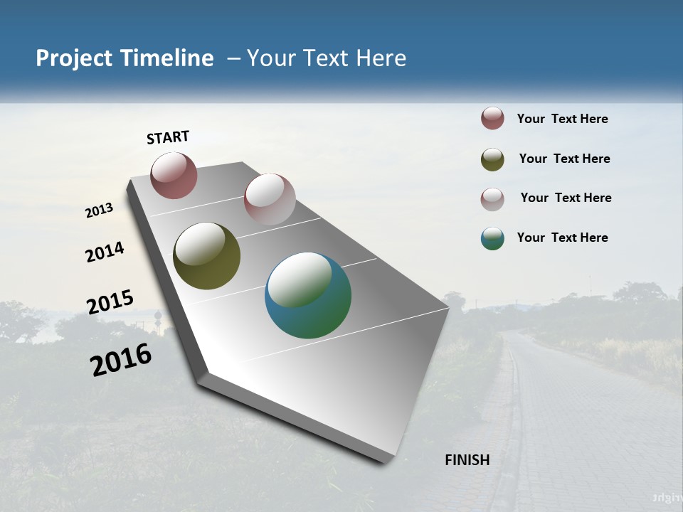 A Road In The Middle Of A Field With A Sky Background PowerPoint Template