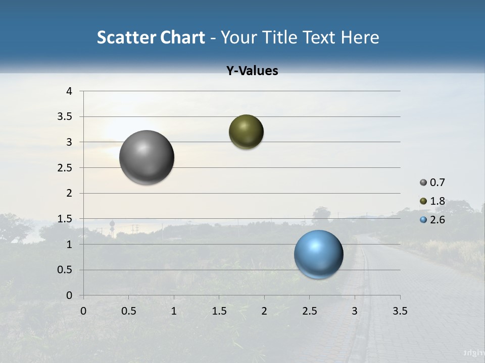 A Road In The Middle Of A Field With A Sky Background PowerPoint Template
