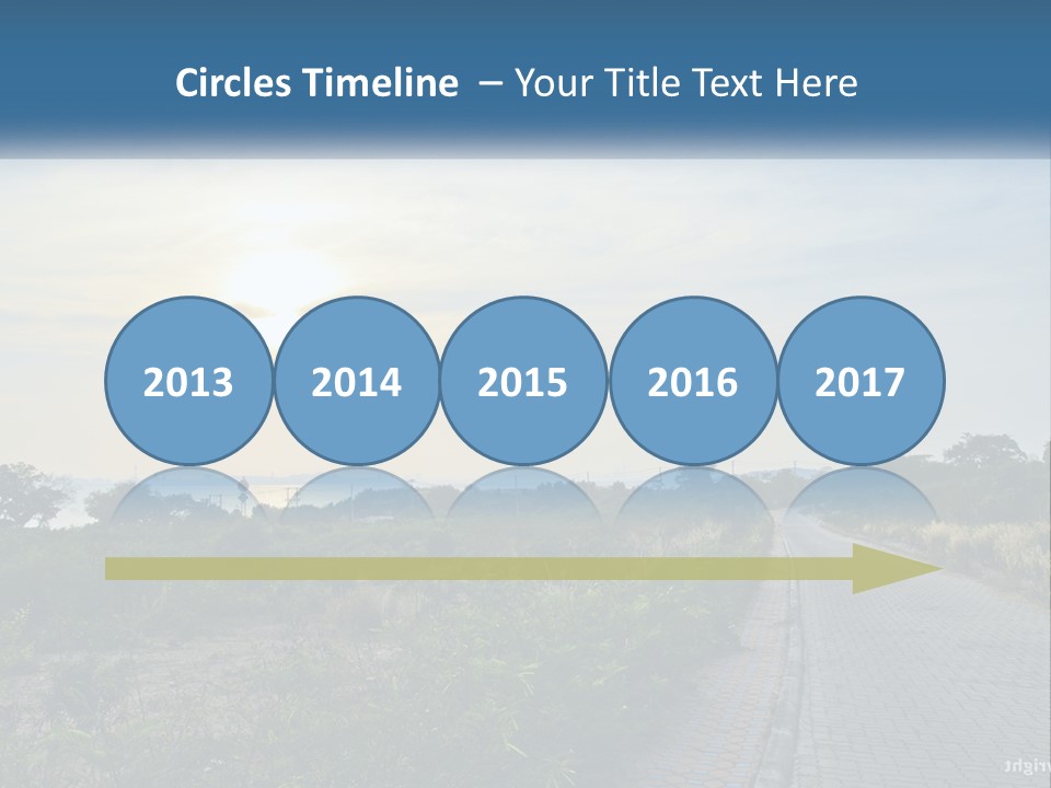 A Road In The Middle Of A Field With A Sky Background PowerPoint Template