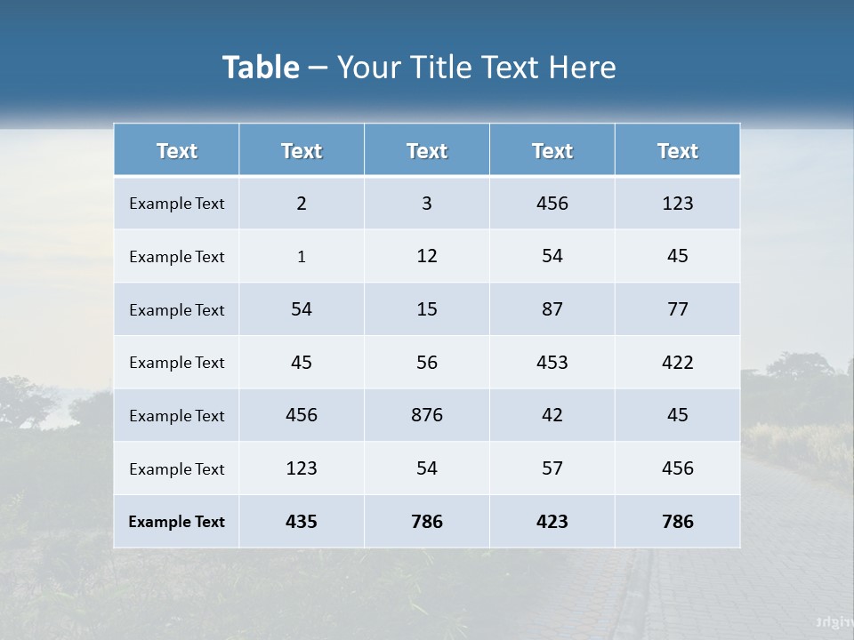 A Road In The Middle Of A Field With A Sky Background PowerPoint Template