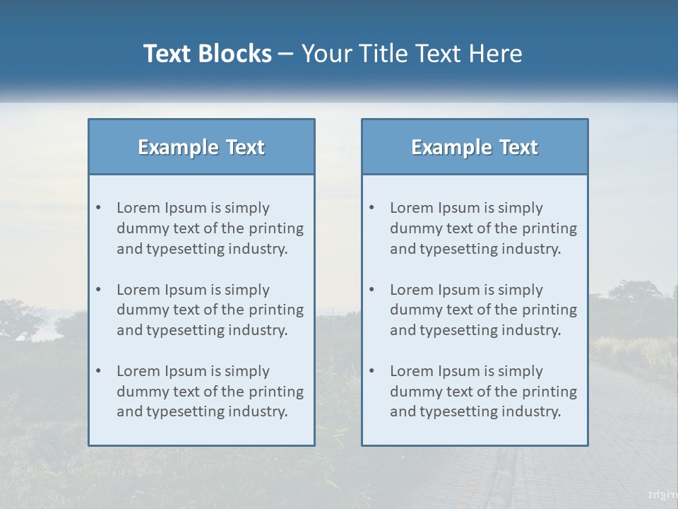 A Road In The Middle Of A Field With A Sky Background PowerPoint Template