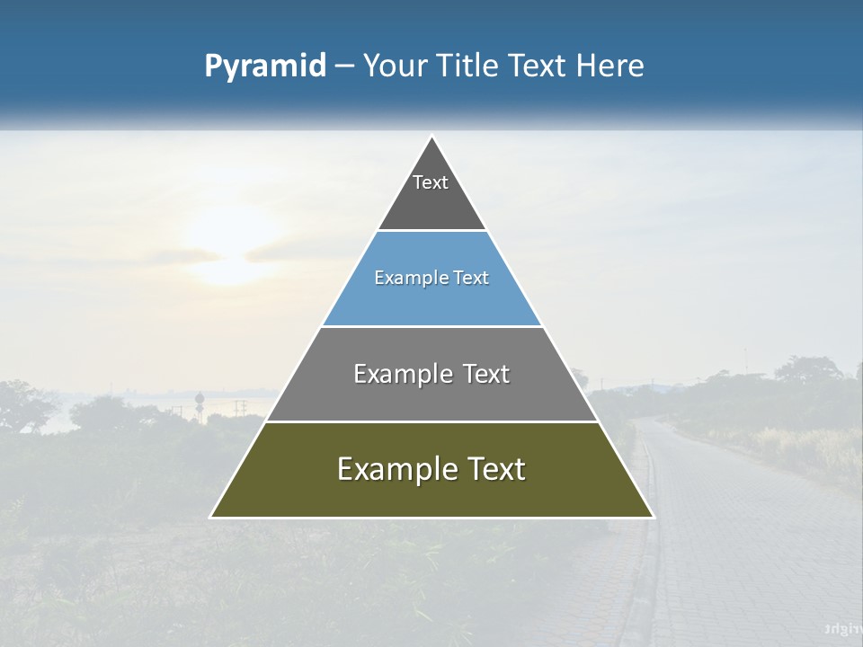 A Road In The Middle Of A Field With A Sky Background PowerPoint Template
